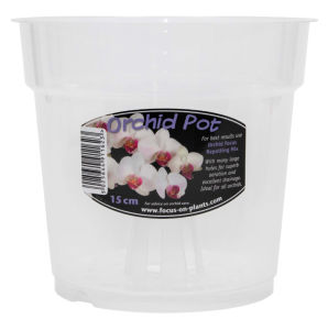 Growth Technology Clear Orchid Pot 15cm POCL15M (Pack of 3 Orchid Grow Pot Orchid Pot)