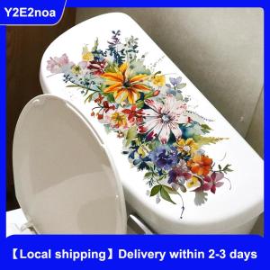 【Local shipping】 Toilet Sticker Flower Sticker Bathroom Self-adhesive Painting Waterproof Sticker Toilet Cover Bathroom Wall Sticker