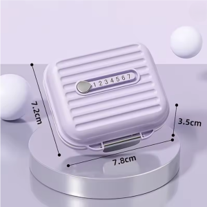 Pill Box Travel Mini Medicine Storage Pill Case Pill Box 7 Compartment Portable Lightweight General