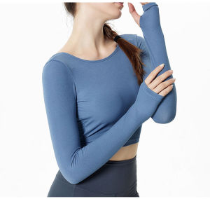 Áo Thể Thao Tay Dài Xỏ Ngón Gym Yoga CX20-258 Thun Gân Tăm Chất Liệu Thấm Hút Mồ hôi Tốt Mút Liền