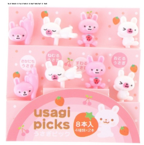 Tusukan Bento Karakter Buah Kue Garpu Bento Buah Kue Dessert Motif Lucu Untuk Anak-anak