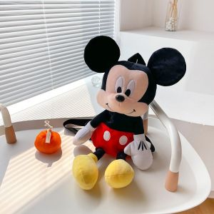 40cm Plush Backpack Cute Cartoon Mickeymouse Doll Shoulder Bag Girls Children Gift Toy