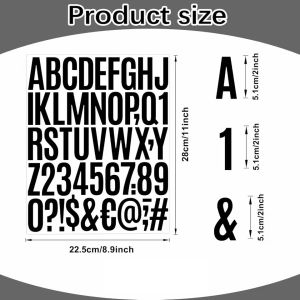2Inch Alphabet Number Colorful Stickers Removable Colorful Vinyl for Journaling Laptop Water Bottle Suitcases DIY name Banner birthday Decoration