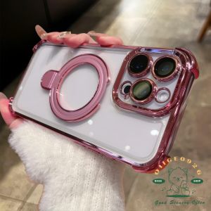 Magnetic Folding Metal Bracket Phone Case iPhone 16 Pro Max 15 14 13 12 11 Casing for iPhone Case Soft Shell TPU Shockproof