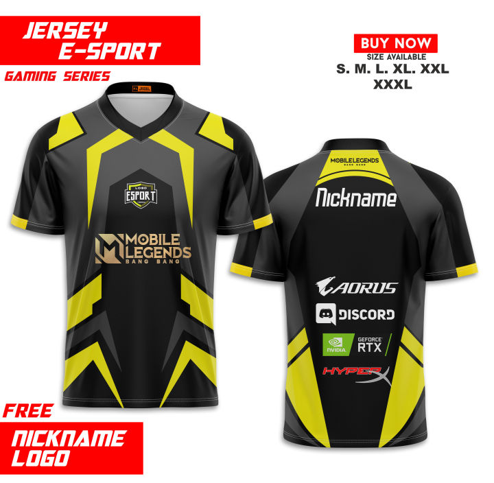 JERSEY MOBILE LEGEND ML RANGER GRATIS NICKNAME DAN LOGO TIM Jersey
