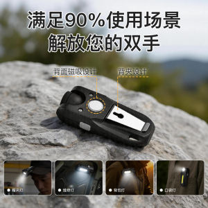 AE New work light portable outdoor camping and hiking magnetic repair light hat clip light strong light flashlight COB Lamp