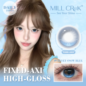 10PCS Daily Disposable Fixed Axis High-Gloss Blue Soft Contact Lenses For Eye Wear Natural Light Purple Fashion Contact Lens New2026