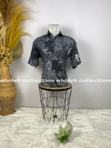 SHOLEH BATIK / BATIK COWOK LENGAN PENDEK / KEMEJA BATIK LENGAN BATIK / ATASAN BATIK COWOK
