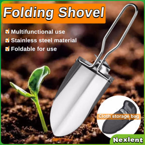 Nexlent Multifunctional Stainless Steel Gardening Folding Shovel Planting Flowers Tools
