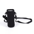 1pc Water Bottle Carrier Insulated Cover Bag Holder Strap Insulated with Travel Strap Black Insulated Bottle Carrier Water Bottle Bag. 
