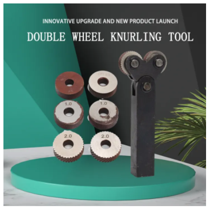 7Pcs Knurling Tool 0.5/1/2mm Diagonal Dual Wheel Linear Knurl Set Steel ...