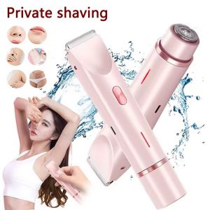 KONKA IPX7 Waterproof Women Electric Shaver 2 In 1 Bikini Trimmer with Dual Ceramic Blades Painless Hair Removal 剃毛器