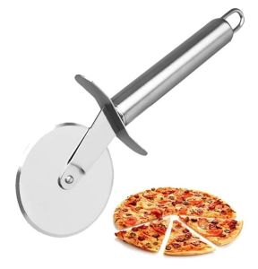 HOME BEST 1pc Stainless Steel Pizza Cutter Slicer Non Stick Roller Blade Baking Pastry Dough Home Living Kitchenware Kitchen Tool
