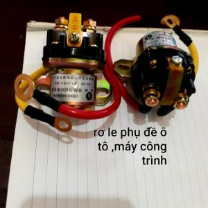 Rơ le phụ đề 12v -24v 150a loại tốt thân màu vàng cho ô tô máy công trình