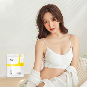 GOOTRADES สายรัดข้อมือ บราใช้แล้วทิ้ง ไร้สายแบบไร้สาย ผ้าคอตตอน ชุดชั้นในแบบใช้แล้วทิ้ง สะดวกสบายสบายๆ พร้อมแผ่นอก ชุดบราสำหรับผู้หญิง สำหรับผู้หญิง