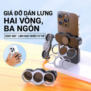 Giá đỡ điện thoại hai vòng ba ngón xoay 360° linh hoạt nhiều tư thế