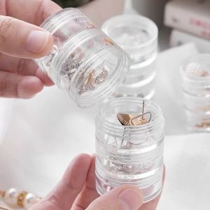 Transparent Jewelry Storage Box Portable Small Storage Box Medicine Dispenser Box Hair Band Storage Boxes