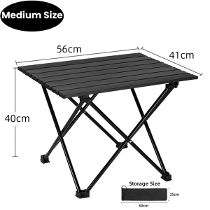 Camping Table Outdoor Folding Alloy Table Lightweight Portable with Carrying Bag for BBQ Picnic Camping