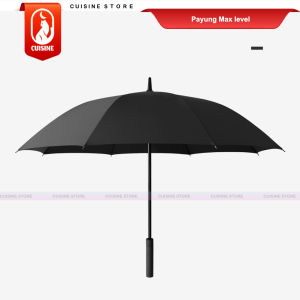 Payung Jumbo Golf Otomatis Black Fiber anti UV dengan sarung