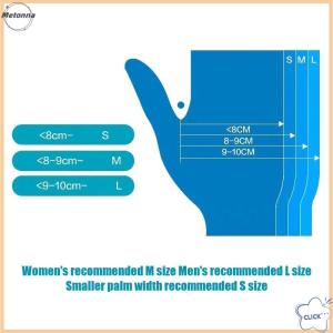 Follow Get More【Metonna】 50 100pcs Latex Free Gloves TPE Disposable Gloves Transparent Non-Slip Acid Work Safety Food Grade Household Cleaning Gloves