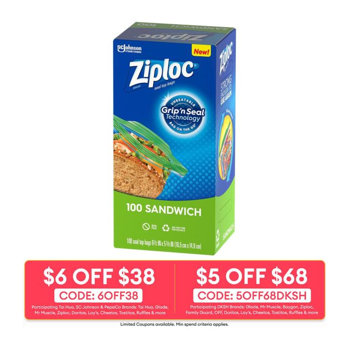 Ziploc Sandwich Bag Value Pack Lazada Singapore