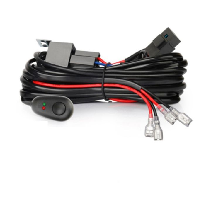Aramox Motorcycle Led Wiring Harness, Led Work Light Switch Wiring Harness 12V 40A For 9?32V Dirt Bikes Atv Electric Car(Copper Wire Pvc Abs Bracket