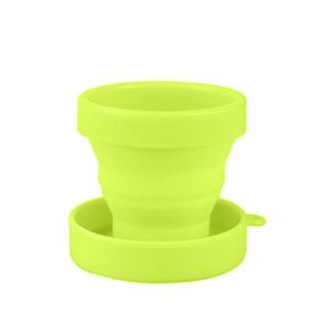 Portable Silicone Folding Water Cup Outdoor Heat Resistant Telescopic Collapsible Foldable Mug for Travel Camping