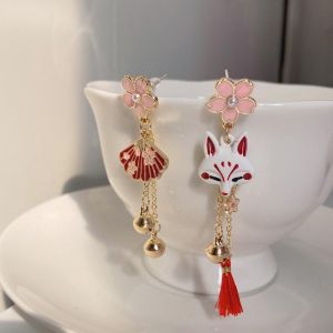 MARGETT Cổ điển Eleagnt Tassel Pendent Tính khí Động vật Hoa Phụ nữ Bông Tai Stud Trung Quốc Hàn Quốc Dangle Bông Tai Thả Bông Tai