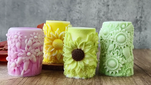 Flowers Pillar Silicones Mould Ornament Molds Cylinder Molds Casting Mould Epoxy Resin Molds Craft Supplies