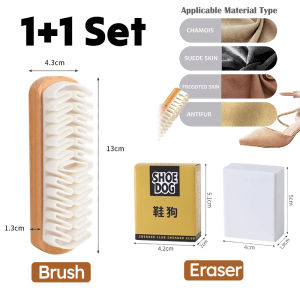 Suede Cleaning Kit Shoe Care Waterless Suede Shoes Brush and Eraser Set Cleaning Tools for Rubbing Nubuck Leather Boots Stain Removal