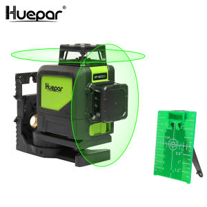 Huepar 8 Lines Laser Level Self-leveling Professional Green Beam Horizontal & Vertical Laser Lines With Pulse Mode Measure Tool 902CG