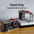 LUMINOU Quick Release Xplorer Grip Kit Camera Frame Shutter Button Aluminum Alloy Camera Grip Handle  Protective StreetGrip Vlog Holder for Insta360 Ace Pro 2/Ace Pro Camera Accessories. 