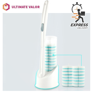 Toilet Cleaning Tools disposable toilet brush long handle toilet cleaner with 14 pcs refill pack [SG SELLER]