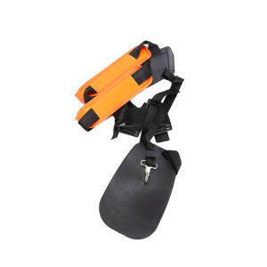 สายสะพายเครื่องตัดหญ้าแบบบ่าคู่ สีดำ ผ้าหนานุ่ม ระบายอากาศได้ สายสะพายไหล่แบบเดี่ยวและคู่แบบมืออาชีพสากล