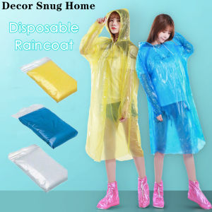 【Free Shipping】Disposable Long Raincoat Adult Men Women Outdoor Waterproof Portable Scenic Area Travel Transparent Rain Poncho