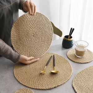 STAR FRUIT Chống bỏng placemat Tay cầm nồi Tấm đựng khay Nhật Bản linen dệt tấm cách nhiệt bàn ăn Mat tấm lót bát đĩa hộ gia đình đế lót ly