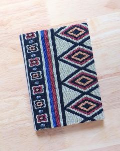Sổ tay thủ công Bìa vải Thổ cẩm Giấy vintage nâu không dòng kẻ Dùng ghi chép ghi chú Viết nhật kí Quà tặng Khổ A6
