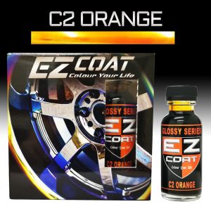 EZ Coat Orange DIY COLOR Car Rim Chrome Part