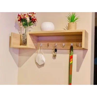 Rak Dinding Kayu Kapstock Gantungan Kunci Tampat Alat Masak Serbaguna Tempat Vas Bunga Pot Rak dinding Hiasan Kayu Tatakan Pot Kayu Minimalis (COD)