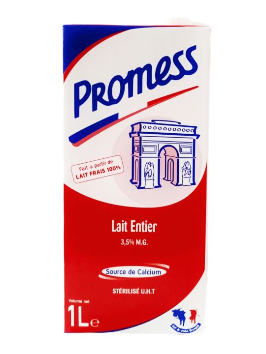 Sữa tươi nguyên kem Promess - Pháp - Thùng 6 hộp 1L