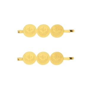 Turkish Hair Clip Gold Plated for Arabic Women Metal Hairwear Ottoman Style Ethnic Hair Accessories Bridesmaid Gift