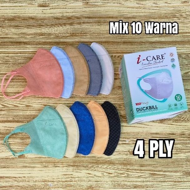 Duckbill Mix Warna Warni Soft Pastel Murah Facemask Careion Y&B YNB YB ...