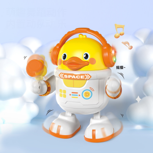 พร้อมส่งของเล่นเป็ดมีไฟมีเสียงไฟฟ้าเป็ดเต้นรํา ของเล่นเป็ด หมี เดินเต้นรํารูปแบบการ์ตูนสัตว์