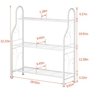 Plant Stand Indoor Outdoor 3 Tier Corner Plant Shelf Metal Flower Stands Ladder Plant Holder