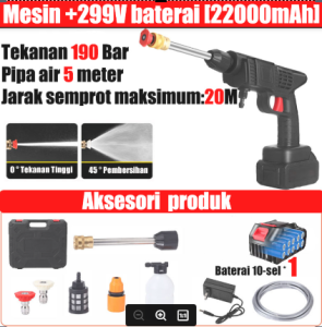 Semprotkan air 600m BAIPUXI jet cleaner cordless tekanan tinggi 2 baterai 288bar 399vf 180000kpa Bisa mencuci mobil mencuci lantai mengairimenyemprot pestisida(Alat cuci motor semprot cordless tekanan tinggi mesin cuci mobil mesin cuci mobil dan motor)