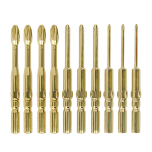 10Pcs Magnetic 5/6mm Round Shank Crosses Bits S3 Alloy Steel Hardened 60mm Length Electric Screwdriver Accessories Set
