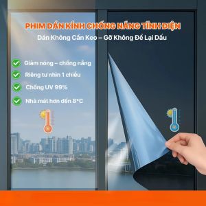Phim Dán Kính Chống Nắng Cách Nhiệt 45x200cm | Decal Dán Kính Chống Nóng Chống UV Tiết Kiệm Điện