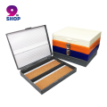 Microscope Slides Box 100 Places Slide Case Metal Buckle Plastic Storage Box for Microscope Specimen Glass Slides 100 Pieces. 