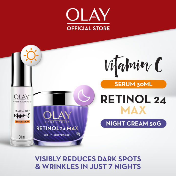 Olay Retinol 24 MAX Anti-Aging Face Cream Skincare 50g + Vitamin C ...