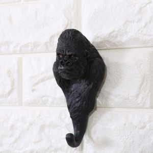 NUBE Heavy Duty Animal Head Key Hook Up 3D Retro Hat Hanging Rack Creativity Lifelike Clothes Hook Rack Wall/Door Decor